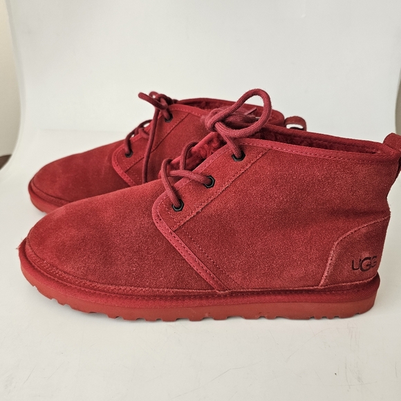 Ugg Neumel Red Mens Suede Fur Lined Chukka Ankle Boots Size 11 main image 5